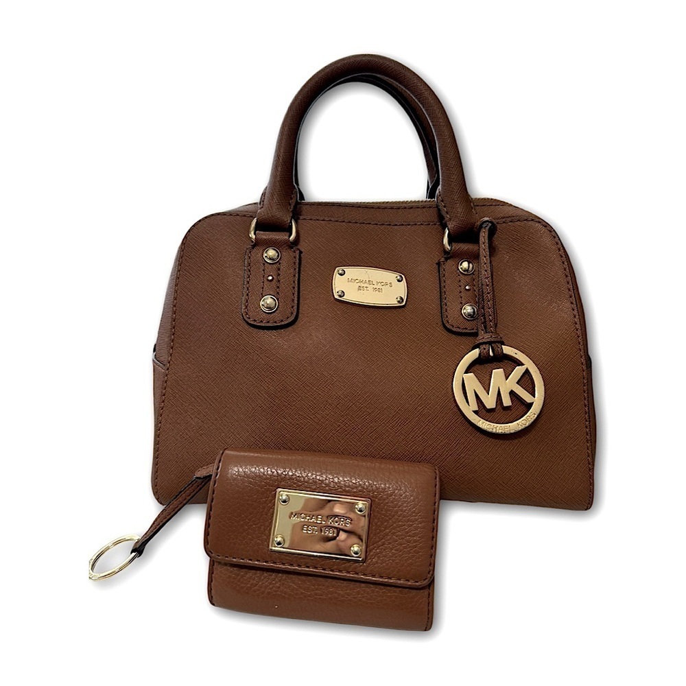 Michael Kors Shoulder Brown Shoulder Bag with Wallet